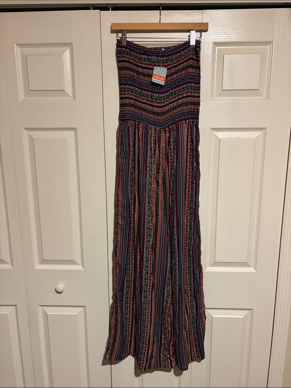 EARTHBOUND Multicolor Stripe Strapless Maxi Dress